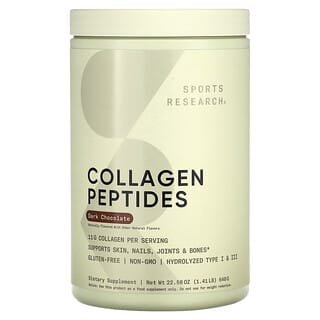 Sports Research, Collagen Peptides, Dark Chocolate, 1.41 lb (640 g)