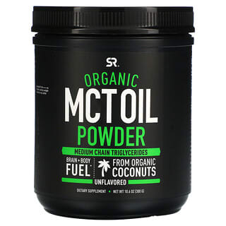 Sports Research, Aceite de MCT orgánico en polvo, Sin sabor, 300 g (10,6 oz)