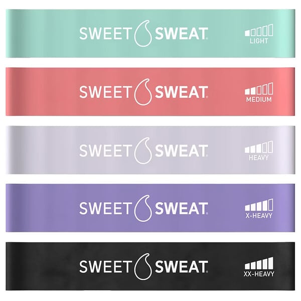 Sports Research‏, ®Sweet Sweat, גומיות לולאה מיני, 5 גומיות