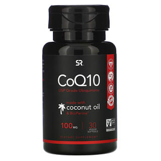 Sports Research, CoQ10 USP with Bioperine, 100 mg, 30 Veggie Softgels