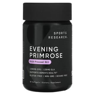 Sports Research, Evening Primrose, Cold-Pressed Oil, 1,300 mg, 30 Softgels