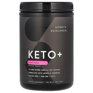 Sports Research, Keto Plus, Punch aux fruits, 315 g