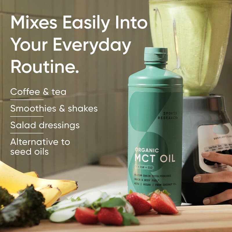 Organic MCT Oil, C8 + C10, 32 fl oz (946 ml)