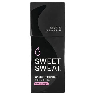 Sports Research, Sweet Sweat®, Faja reductora de cintura, Grande, Rosa, 1 cinturón