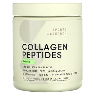 Sports Research, Peptides de collagène, Matcha, 288 g