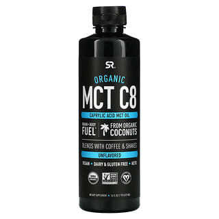 Sports Research, Aceite de MCT C8 orgánico, Sin sabor, 473 ml (16 oz. líq.)