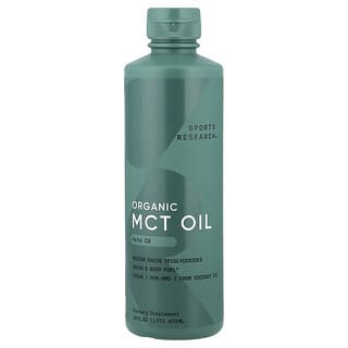 Sports Research, Organic MCT Oil, Keto C8, 16 fl oz (473 ml)