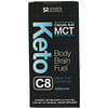 Keto C8, Caprylic Acid MCT, Unflavored, 15 Packets, 0.5 fl oz (15 ml) Each