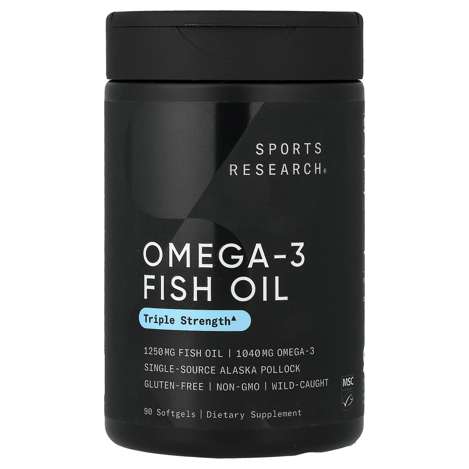 Omega-3 Fish Oil, Triple Strength, 90 Softgels
