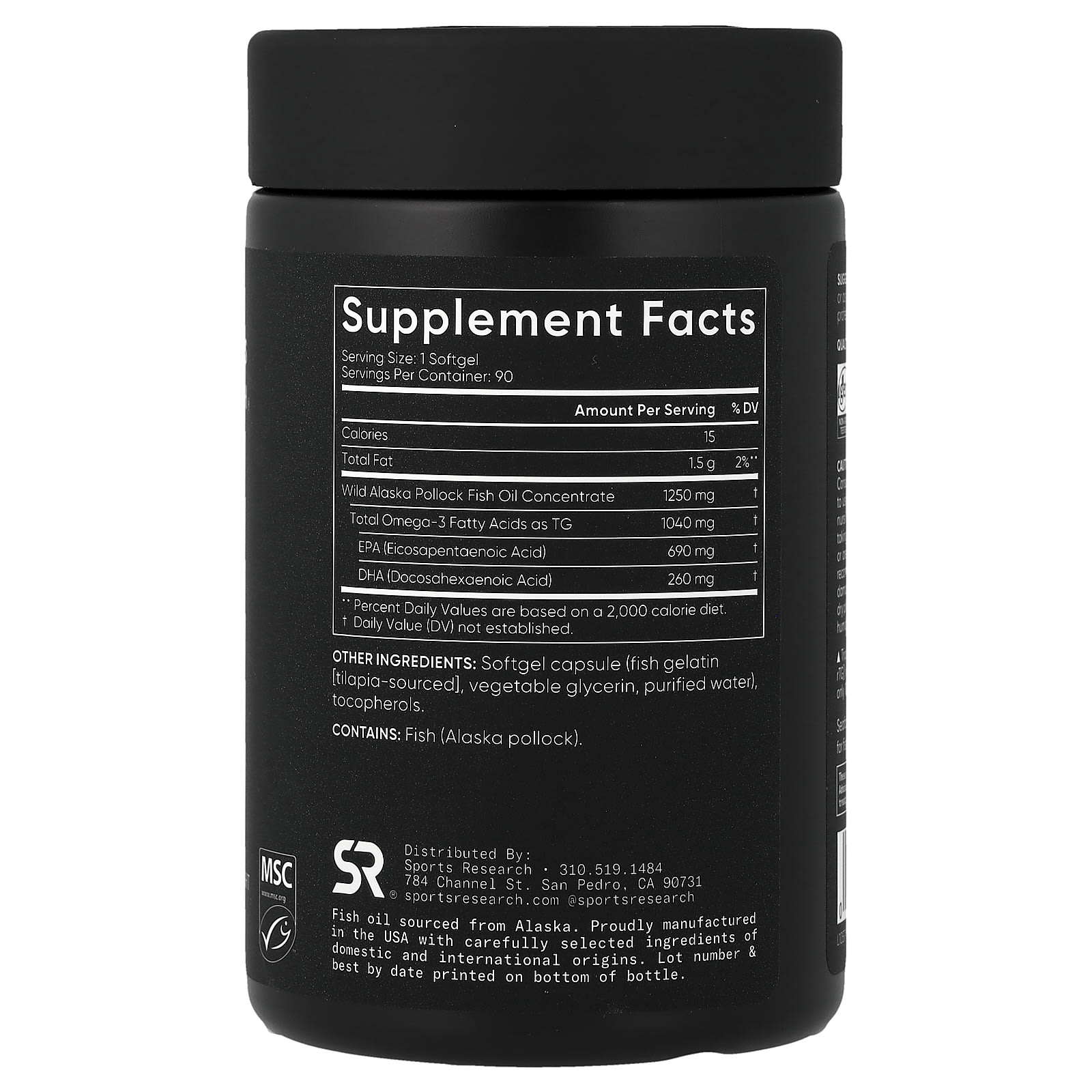 Sports Research, 阿拉斯加 Omega-3 魚油，90 粒軟膠囊