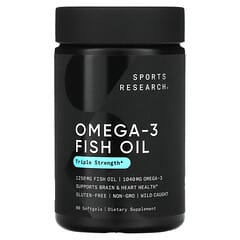 Sports Research, Omega-3 Fish Oil, Triple Strength, 1,250 mg, 90 Softgels