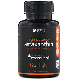 Sports Research, High Potency Astaxanthin, 12 mg, 60 Softgels