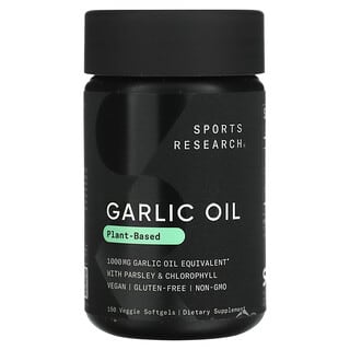 Sports Research, Garlic Oil, Plant-Based, 150 Veggie Softgels