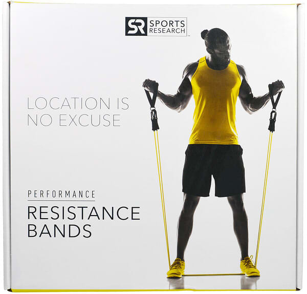 Sports Research, Performance Resistance Bands, 5 Bands