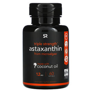 Sports Research, Astaxanthin, Força Tripla, 12 mg, 60 Cápsulas Softgel