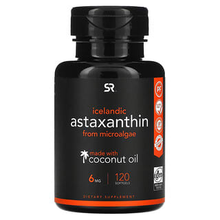 Sports Research, Astaxantina con aceite de coco, 6 mg, 120 cápsulas blandas