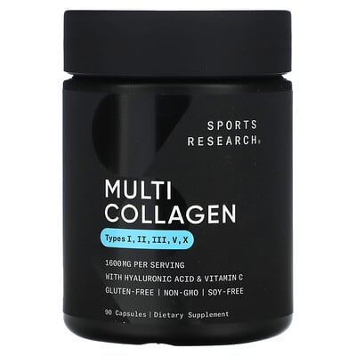 Sports Research, Multi Collagen, 1,600 mg, 90 Capsules