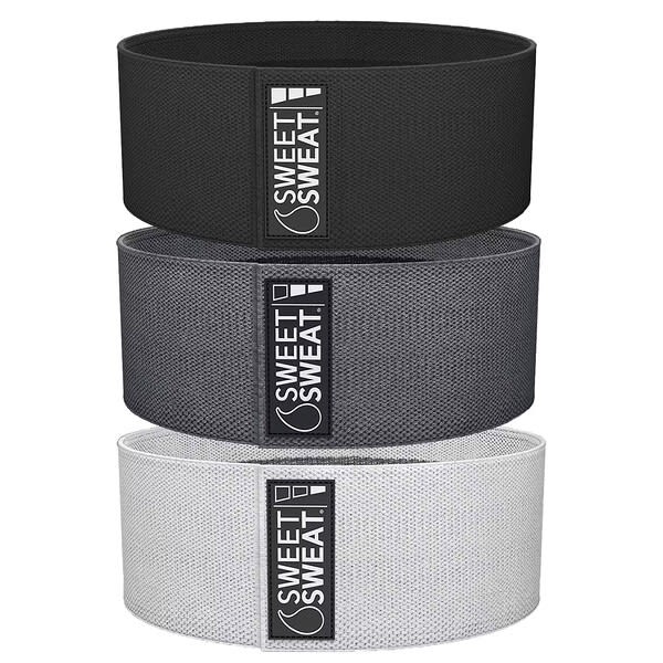 Sports Research, Sweet Sweat®, 힙 밴드, 그레이, 밴드 3개