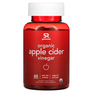 Sports Research, Organic Apple Cider Vinegar with the Mother, Bio-Apfelessig mit Essigmutter, natürlicher Apfel, 60 Fruchtgummis