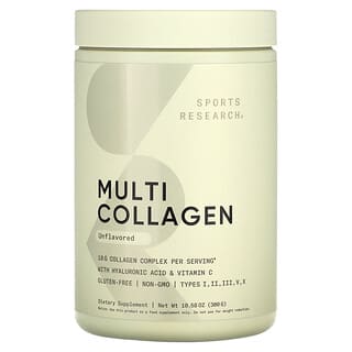 Sports Research‏, Multi Collagen, ללא תוספת טעם, 300 גרם (10.58 אונקיות)