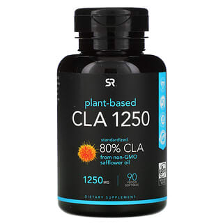 Sports Research, CLA 1250, À Base de Plantas, 1,250 mg, 90 Cápsulas Gelatinosas Vegetais