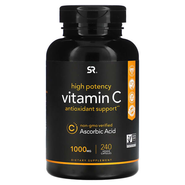 Sports Research, High Potency Vitamin C, 1,000 mg, 240 Veggie Capsules