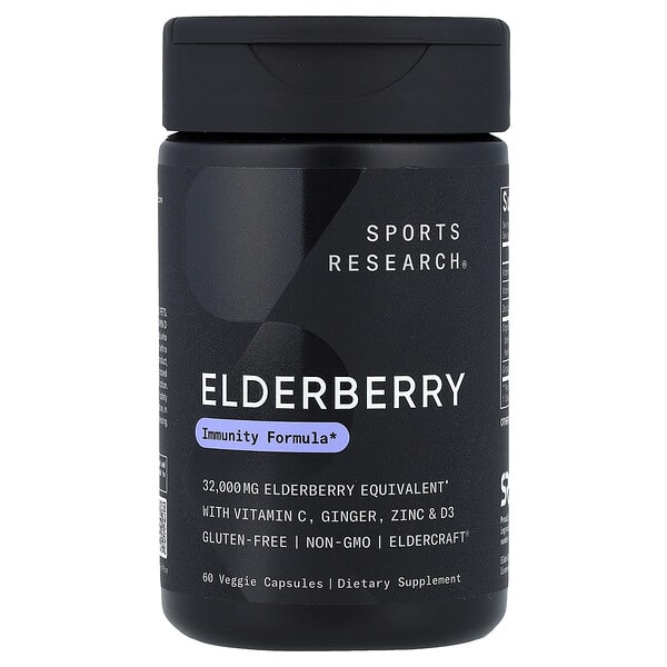 Sports Research, 接骨木漿果，60 粒素食膠囊