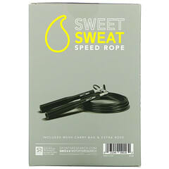 Sports Research, Sweet Sweat Speed Rope, Negro, 1 cuerda para saltar