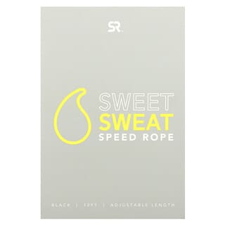 Sports Research, Sweet Sweat, Speed Rope, Black, 1 Jump Rope