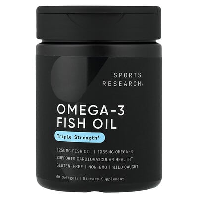 Sports Research, Omega-3 Fish Oil, 60 Softgels