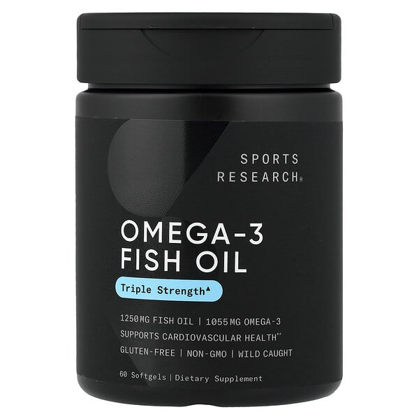 Sports Research, Omega-3 Fish Oil, 60 Softgels — product photo 1