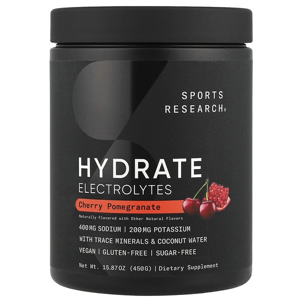 Hydrate Electrolytes, Cherry Pomegranate, 15.87 oz (450 g)