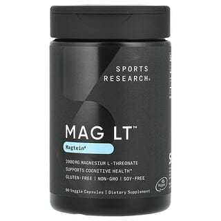 سبورتس ريسورش‏, MAG LT ™ ، Magtein® ، 2،000 ملجم ، 90 كبسولة نباتية (666 ملجم لكل كبسولة)