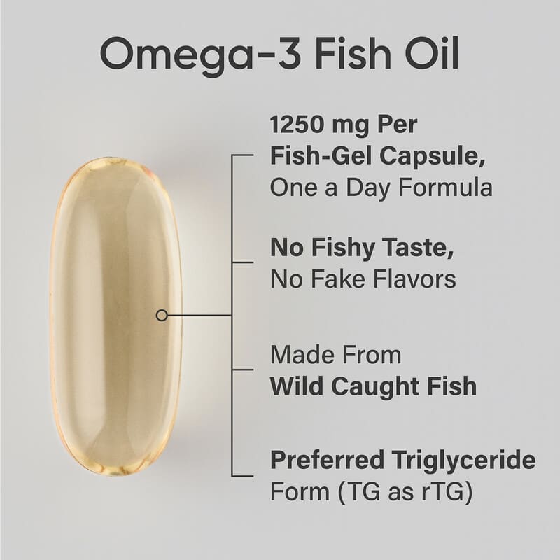 Omega-3 Fish Oil, Triple Strength , 30 Softgels
