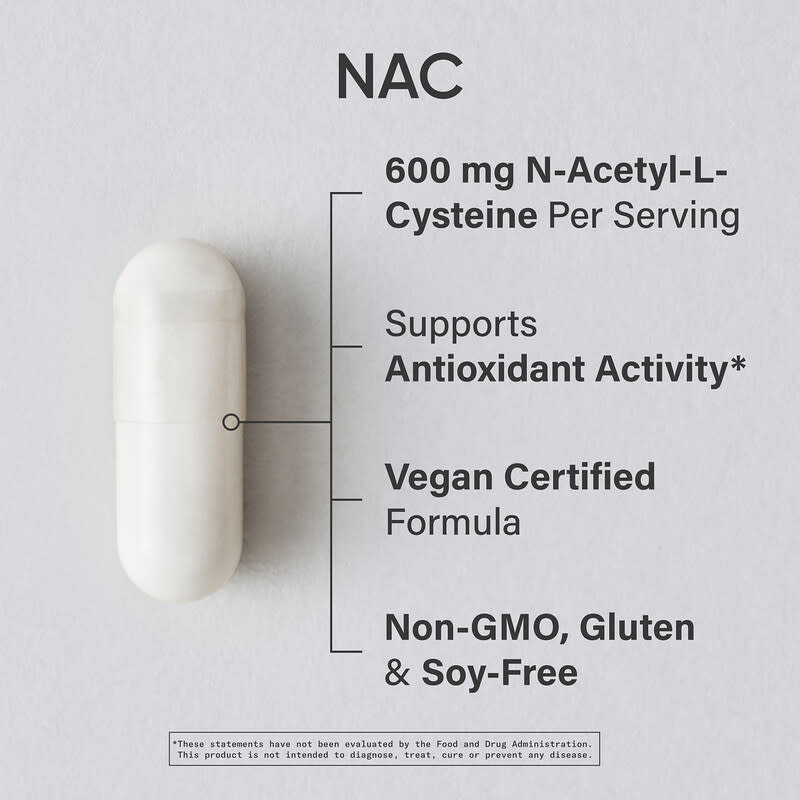 NAC, N-Acetyl-Cysteine, 600 mg, 90 Veggie Capsules