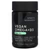 Oméga + vitamine D3 vegan, 60 capsules à enveloppe molle végétariennes