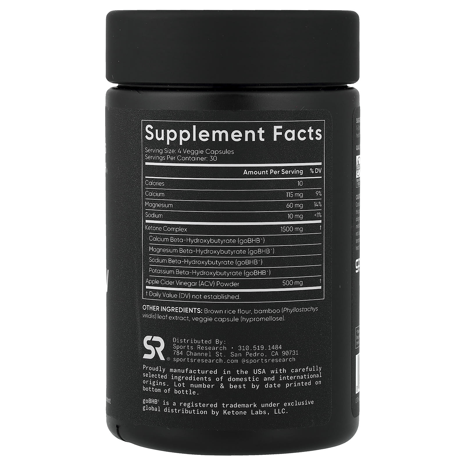 Sports Research, Keto + ACV, 120 Veggie Capsules