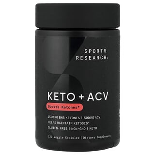 Sports Research, Keto + ACV, 120 Veggie Capsules