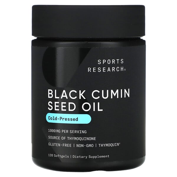 Sports Research, Black Cumin Seed Oil, 1,000 mg, 120 Softgels (500 mg ...