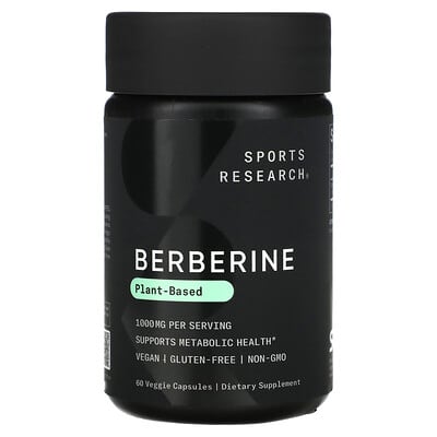 Sports Research, Berberine, 1000 mg, 60 Vegetarian Capsules (500 mg per capsule)
