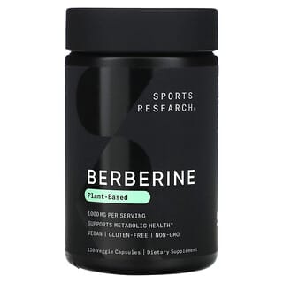 Sports Research, Berbérine, D'origine végétale, 1000 mg, 120 capsules végétariennes (500 mg par capsule)