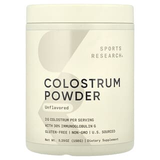 Sports Research, Colostro em Pó, Sem Sabor, 150 g (5,29 oz)