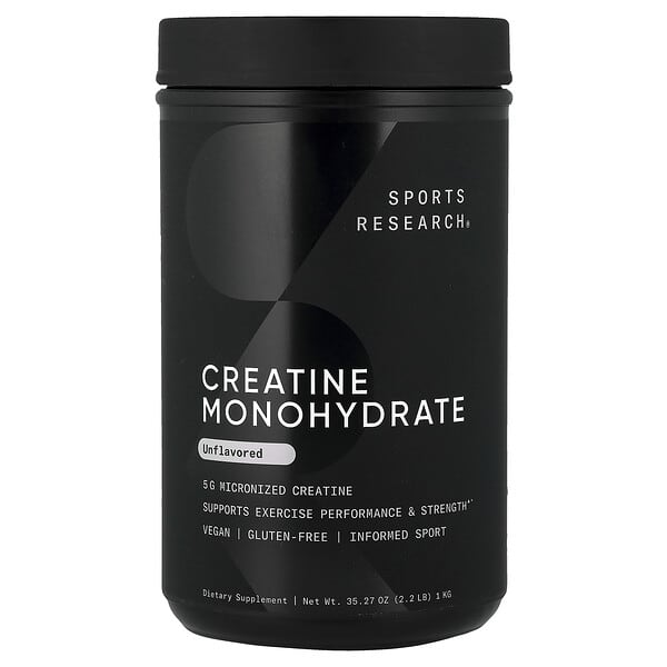Creatine Monohydrate, Unflavored, 2.2 lb (1 kg)
