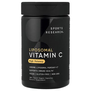 Sports Research, Liposomal Vitamin C, 1,000 mg, 180 Liquid Veggie Capsules
