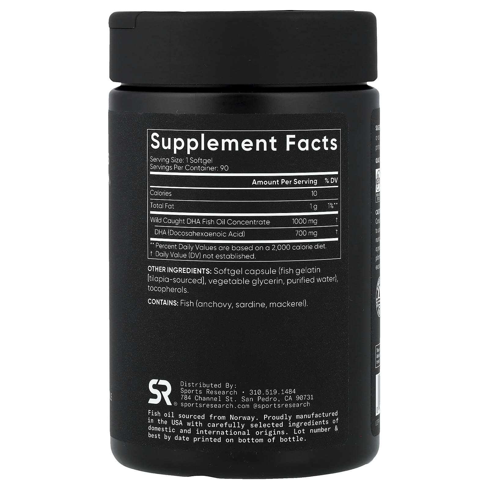 Sports Research, DHA 700 Omega-3, Wild Caught, 90 Softgels