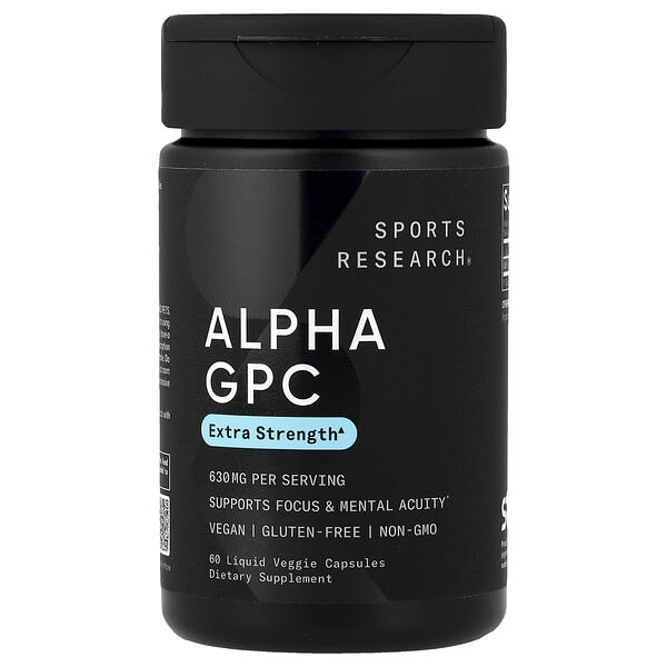 Sports Research Alpha GPC, 60 Liquid Veggie Capsules (315 mg per Capsule)