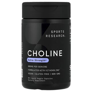 Sports Research, Choline, 60 Liquid Veggie Capsules (400 mg per Capsule)