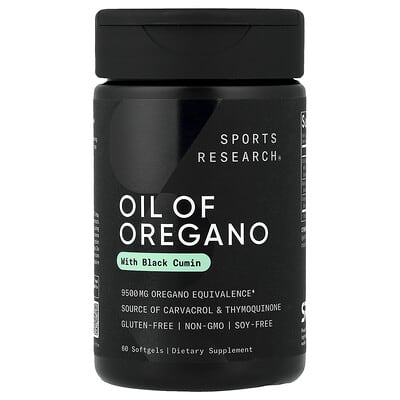 Sports Research, Oil Of Oregano With Black Cumin, 60 Capsules