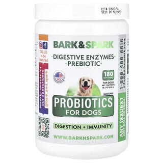 بارك أند سبارك‏, Probiotics For Dogs, Bacon, 180 Soft Chews, 15.2 oz (432 g)