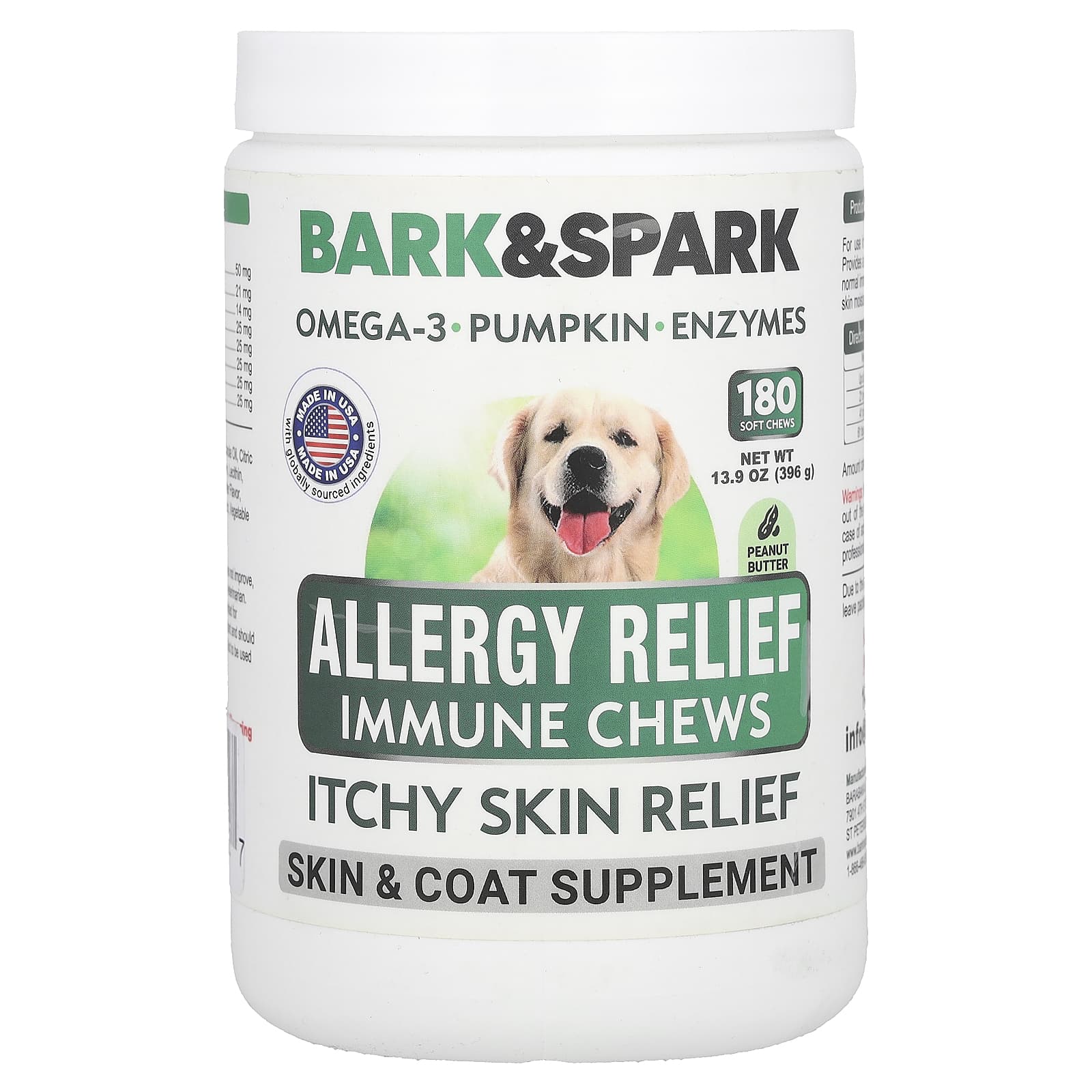 View of Bark&Spark, Allergy Relief Immune Chews, Itchy Skin Relief, For Dogs ...